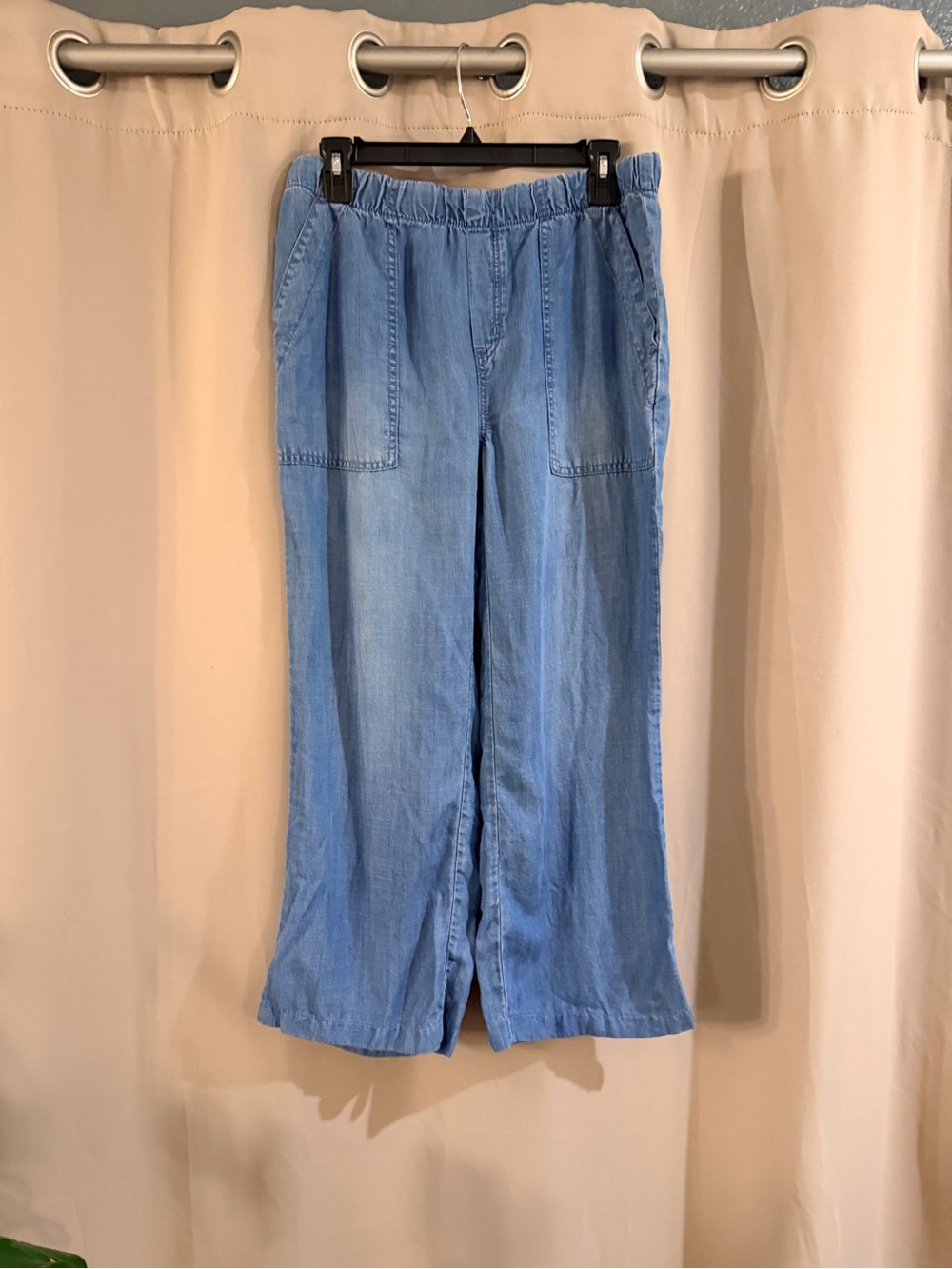 Chico's Light Blue Wide-Leg Denim Ankle Pants